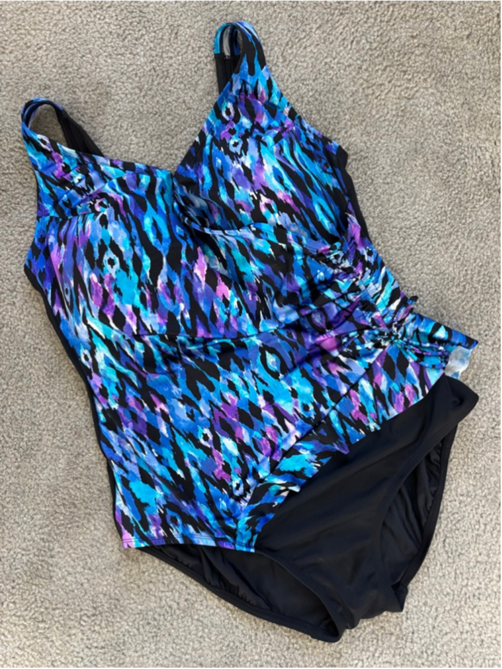 EUC Jewels Longitude Ruffled Torso Surplice One-Piece Swimsuit Plus | Size 22W